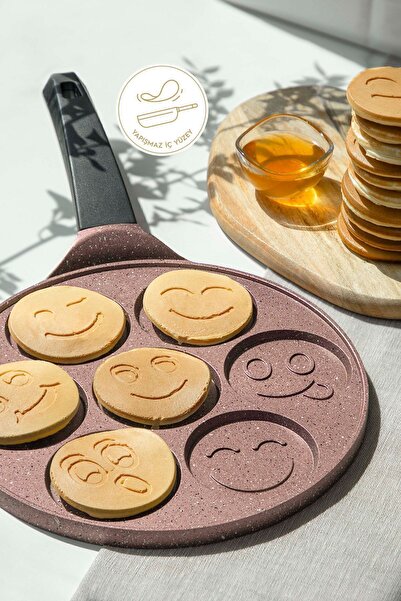 Nehir Rose Gold Aluminum Cast 27 Cm Crepe Pan