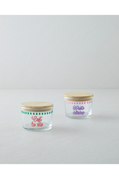 English Home Piatto Cest Cam 2'li Baharatlik 220 ml - 220 ml Pembe - Lila