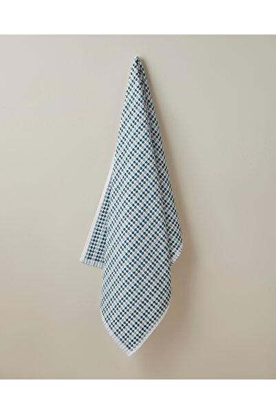 English Home Prosop de baie din bumbac Punto 80x150 cm Verde-Alb