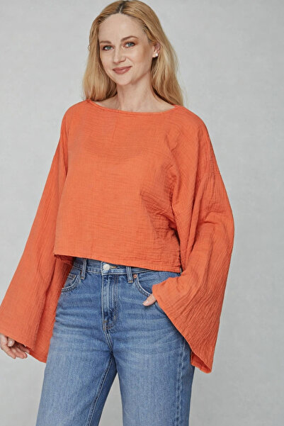 estewoman Muslin Bat Sleeve Blouse