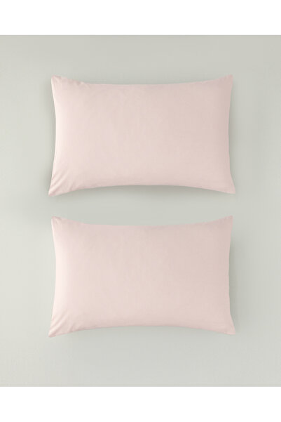English Home Dusty Pink Pure Cotton Μαξιλαροθήκη 2 τεμαχίων - 50x70 cm