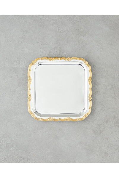 English Home Tavă metalică Glint pentru servire 20x20 cm Auriu-Argintiu