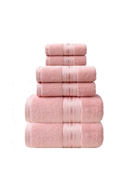 huitich 8-Piece Cotton Towel Set Pink