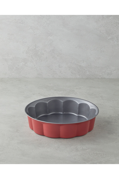 English Home Baker’s Choice Flower Karbon Çelik Kek Kalıbı 26 x 6,8 cm Kırmızı