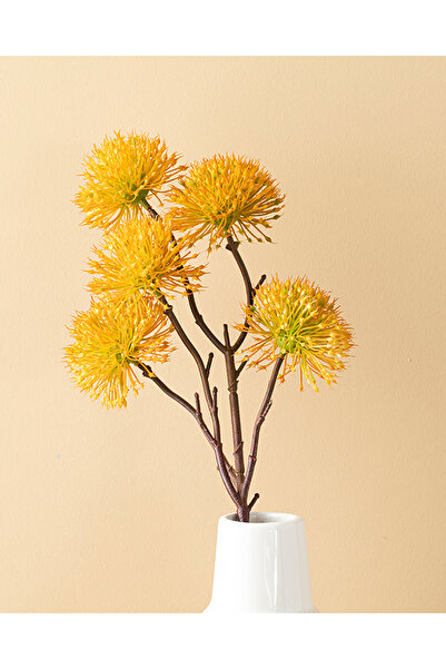 English Home Thorn Onion Tek Dal Yapay Çiçek Sarı