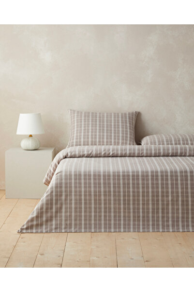 English Home Glen Plaid İpliği Boyalı Çift Kişilik Çarşaflı Nevresim Takımı 2...