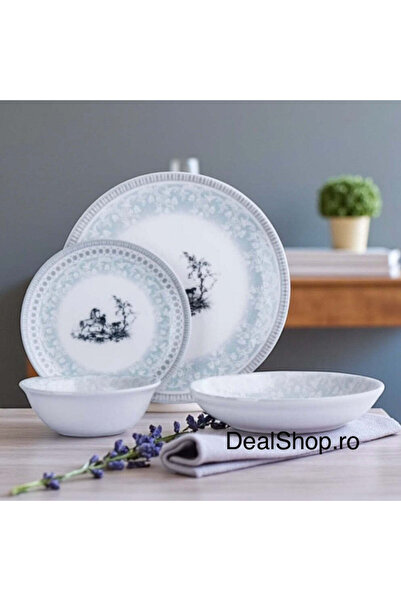 Herra Σετ σερβίτσιο από μπλε δαμασκηνή πορσελάνη, 48 τεμάχια για 12 άτομα, πα...