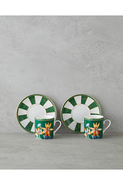 English Home Emberlyn New Bone China 4 Piece Coffee Cup Set for 2 People 90 m...