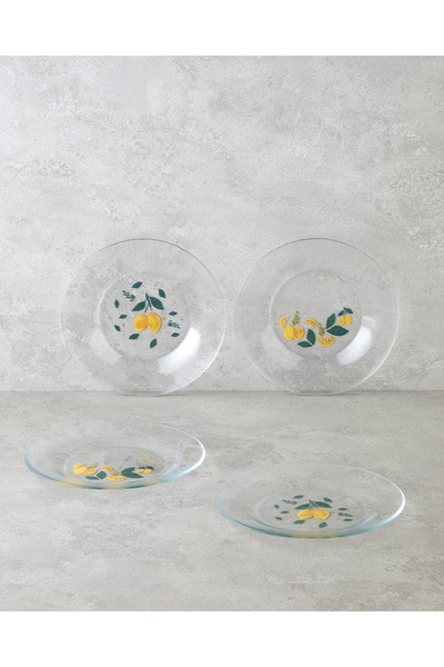 English Home طقم كيك ليمون كام مكون من 4 قطع 19 سم أصفر-أخضر