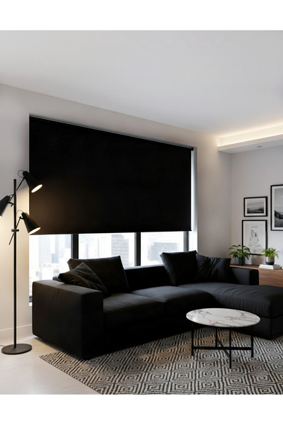 Brillant Siyah Blackout Karartma Stor Perde Yüksek Kalite % 100 Işık Geçirmez