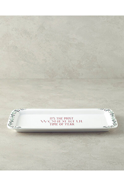 English Home Wonderful Year 36x18 cm Farfurie Barcă Ceramică - Albă