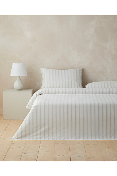 English Home Glint Stripes İpliği Boyalı Çift Kişilik Çarşaflı Nevresim Takım...
