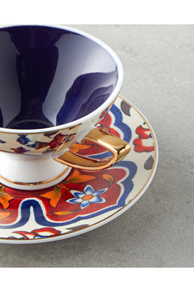 English Home Willow New Bone China 4 Parça 2 Kişilik Kahve Fincan Takımı 90 ml Renkli