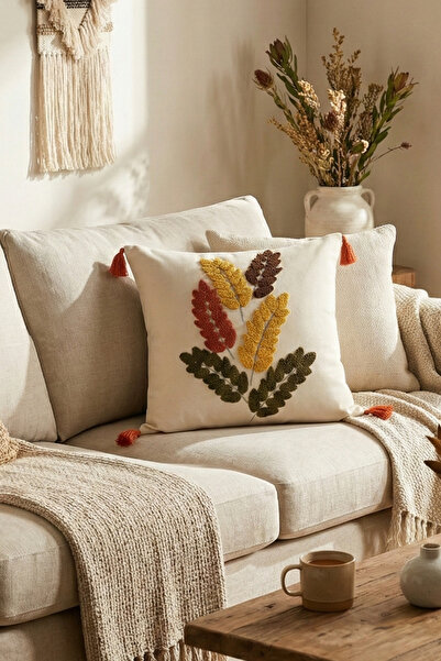 cottoncloth غطاء كيرنت مطرز من باشاك بوهيم مقاس 42x42 سم