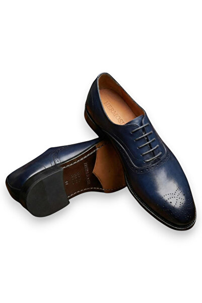 HERMOSE Imperium |   Midnight Blue Brogue Oxford Genuine Leather Shoes