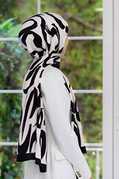 Vissona Luxury Medina Silk - Brush Stroke Pattern Cream Μαύρο 75x195 Ανθεκτικ...