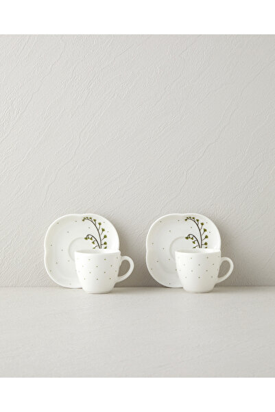 English Home Sage Garden Bone Porselen 4 Parça 2 Kişilik Kahve Fincan Takımı ...