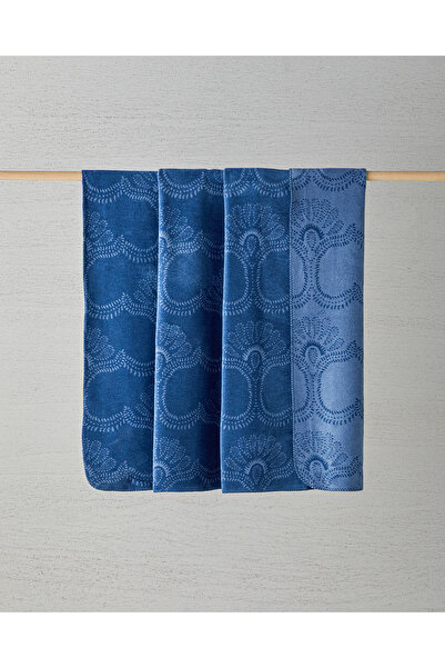 English Home بطانية قطنية مزدوجة مقاس 200x220 سم باللون الأزرق