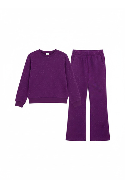 Arya Nisa Kids طقم رياضي بناتي من القطن مطبوع عليه حجر قطني بأكمام طويلة وواس...