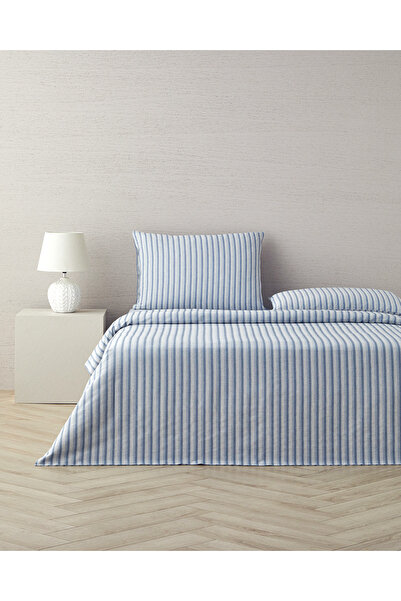 English Home Elite Lines İpliği Boyalı Çift Kişilik Nevresim Takımı Lacivert