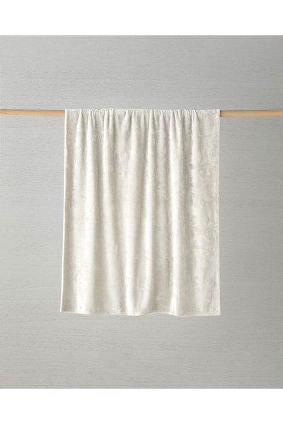 English Home Ramona Jacquard Plush Tv Blanket 120X160 cm Cream