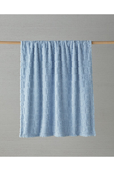 English Home بطانية تلفزيون فانسي لوف جاكار ويلسوفت 120x160 سم أزرق فاتح