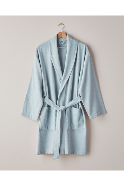 English Home Bubble Pamuk Bornoz S-M Mint