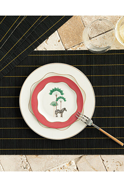 English Home Farleg Bambu 4'lü Amerikan Servis 4Siyah