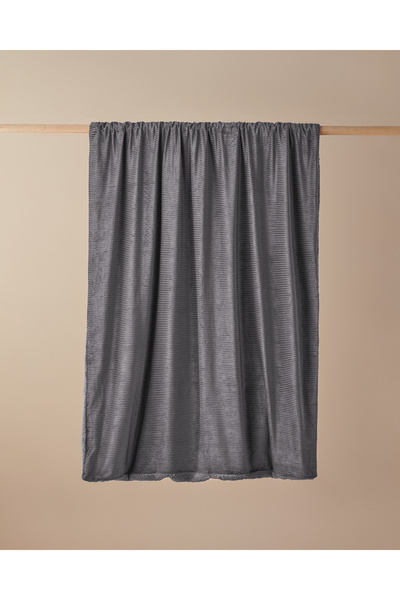 English Home Corduroy Sherpa Kadife Tv Battaniye 120x160 cm Gri