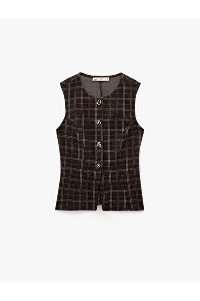 Koton X Melis Ağazat - سترة منقوشة بأزرار مرصعة بالجواهر