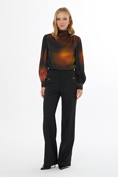 GİZİA Çizgili Elastik Belli Pantolon