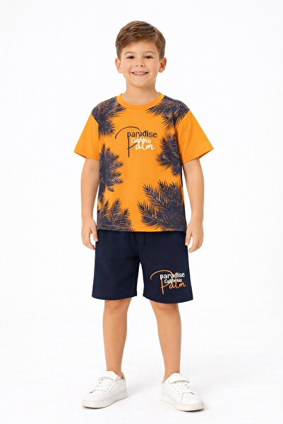 Cansın Mini Narandžasti raj, set od 2 dečačke šortseve 20644