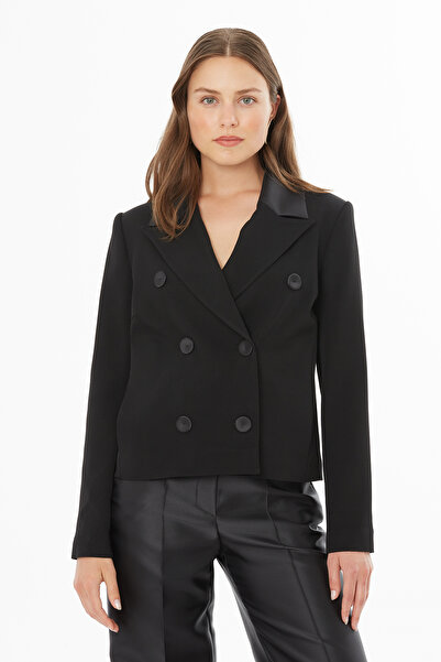 GİZİA Düğme Detaylı Kruvaze Ceket