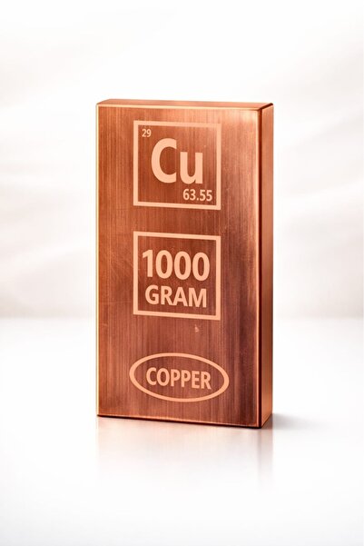 W-Design Ingot Shaped Pure Lama Copper 99.99 Cu 1000 Gr 60*15