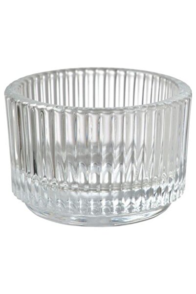 IKEA 3 Adet Mumluk Küçük Boy Saydam Cam Çap: 5 Cm Tealight Mumlık