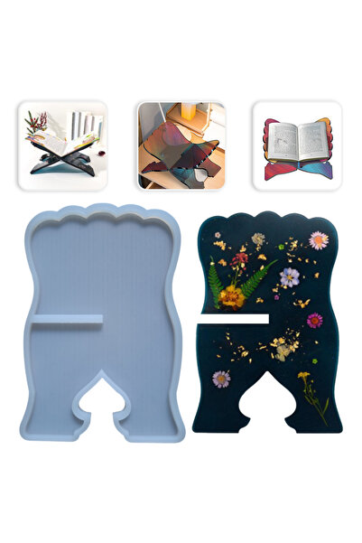 Getshop Epoksi Rahle Silikon Kalıbı Kitap Standı Tekli