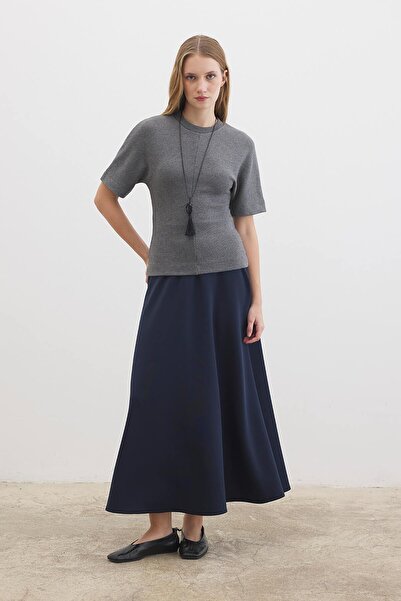 Hooopstore Fustă Scuba - Albastru Marin