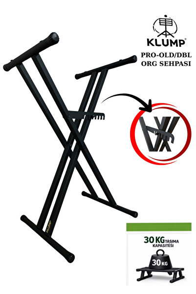 klump KLMP-OLD/DBL PROFESYONEL ORG SEHPASI / ORG STANDI / KLAVYE SEHPASI - Çİ...