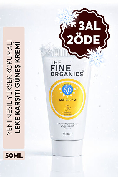 THE FINE ORGANICS Spf 50+ Yüksek Korumalı Yoğun Leke Karşıtı Nemlendirici Gün...
