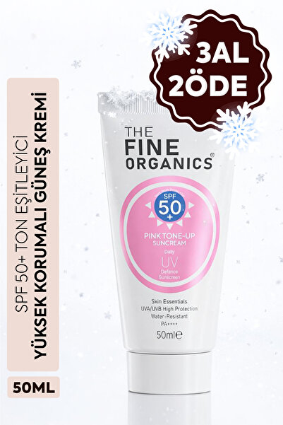 THE FINE ORGANICS Spf 50+ Ton Eşitleyici Yüksek Korumalı Pembe Güneş Kremi, 50ml