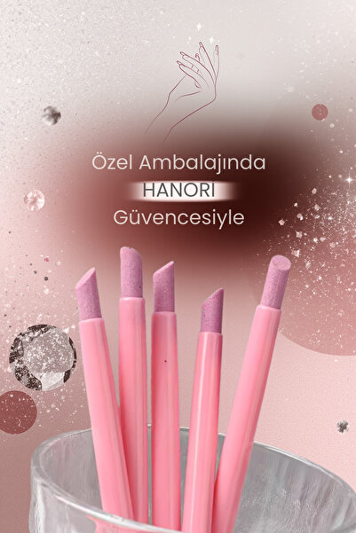 Hanori Collection Kütikül Törpüsü Pembe Renk - Tırnak Eti Temizleme - Evde Ko...
