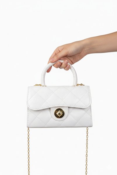 Ayhan Kundura Patent Leather Gold Chain Evening Dress Casual Women's Bag