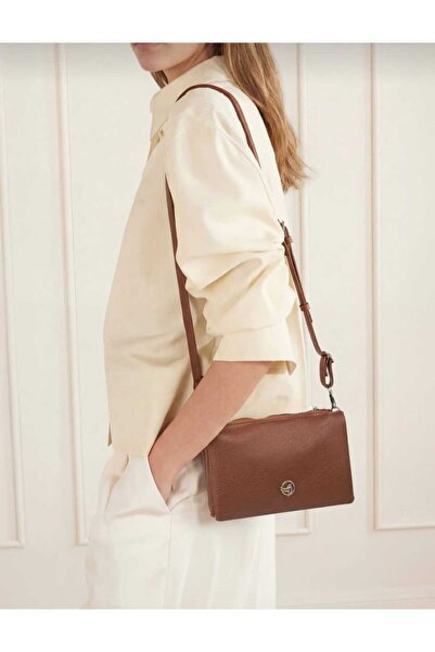 ÖZÜM TAKI Women's 3-Compartment Wallet and Card Holder Detailed Shoulder Bag ...