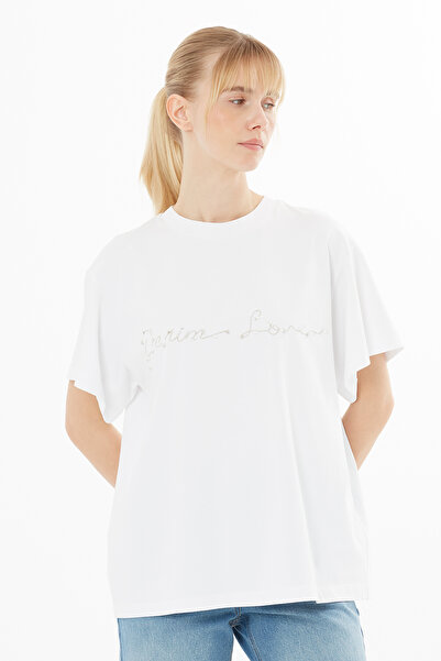 GİZİA Simli Nakışlı T-shirt