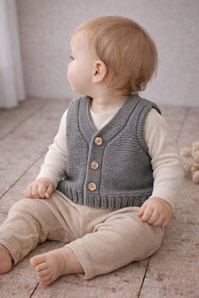 seraskids سترة محبوكة مدخنة للطفل الرضيع