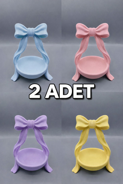 NorthEdge3D Coquette Fiyonk Tasarımlı Mini Sunumluk & Yüzük Tabağı - Dekorati...