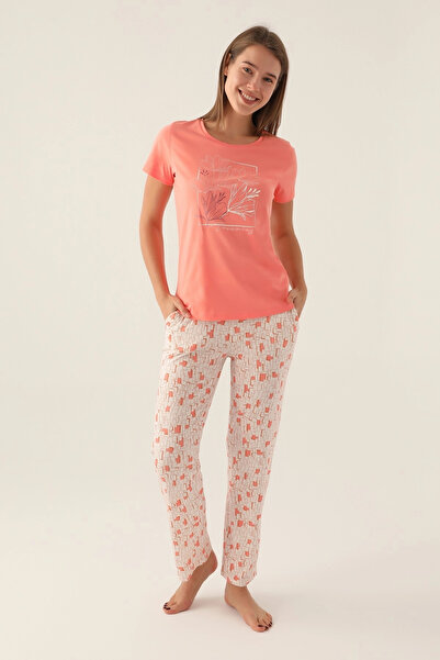 Arnetta 2890 Βαμβακερό κοντομάνικο σετ γυναικείας πιτζάμας