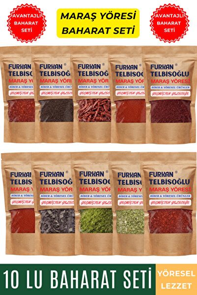 Furkan Telbisoğlu Maraş Yöresi MARAŞ YÖRESİ 10 LU AVANTAJLI BAHARAT SETİ