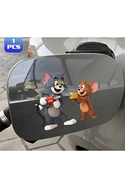 İŞCAN MOTOR Tom ve Jerry Depo Kapağı Sticker Araba sticker / Motor Sticker / ...