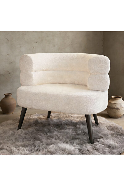 Evatilyoo كرسي أريكة مفرد من مخمل الناعم، كرسي برميل دائري منجد، كرسي مكياج مريح